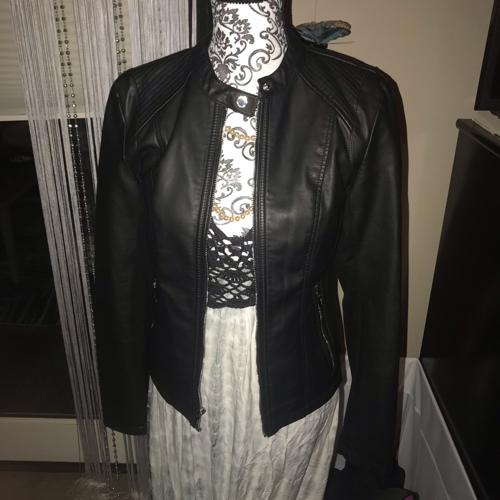 Express Vegan Leather Peplum Jacket. NWT Sz small